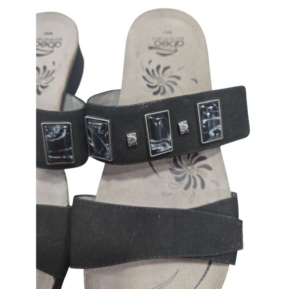 Abeo Black Catie Embellished Slip-on Sandals - Picture 3 of 7